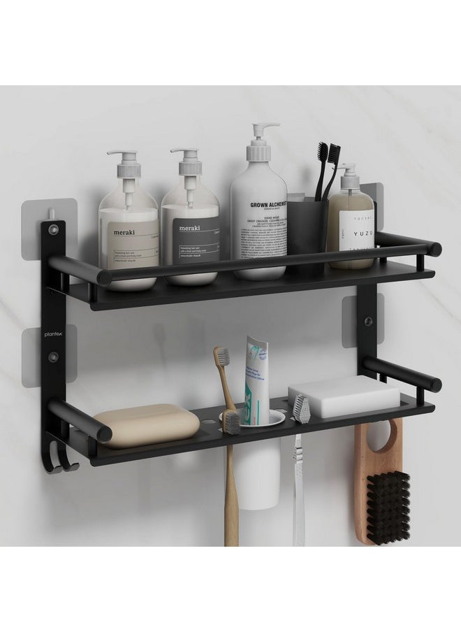 Plantex 5in1 Multipurpose Stainless Steel Bathroom Shelf with Soap Stand/Tumbler/Toothbrush Holder/Stand and Rack for Bathroom Accessories-Wall Mounted (Black) - pzsku/Z17BB06CC10E1763F28DAZ/45/_/1740118374/11ea1e11-9490-414d-901c-523a4e1b9ca5