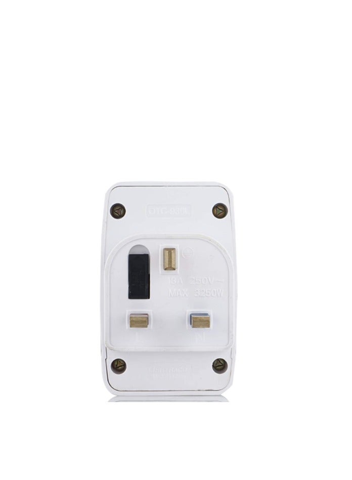 Multi-Plug Universal Socket Adapter, 3-Way Fused, for Work and Home (Pack of 2) - Versatile Power Solution - Image 4