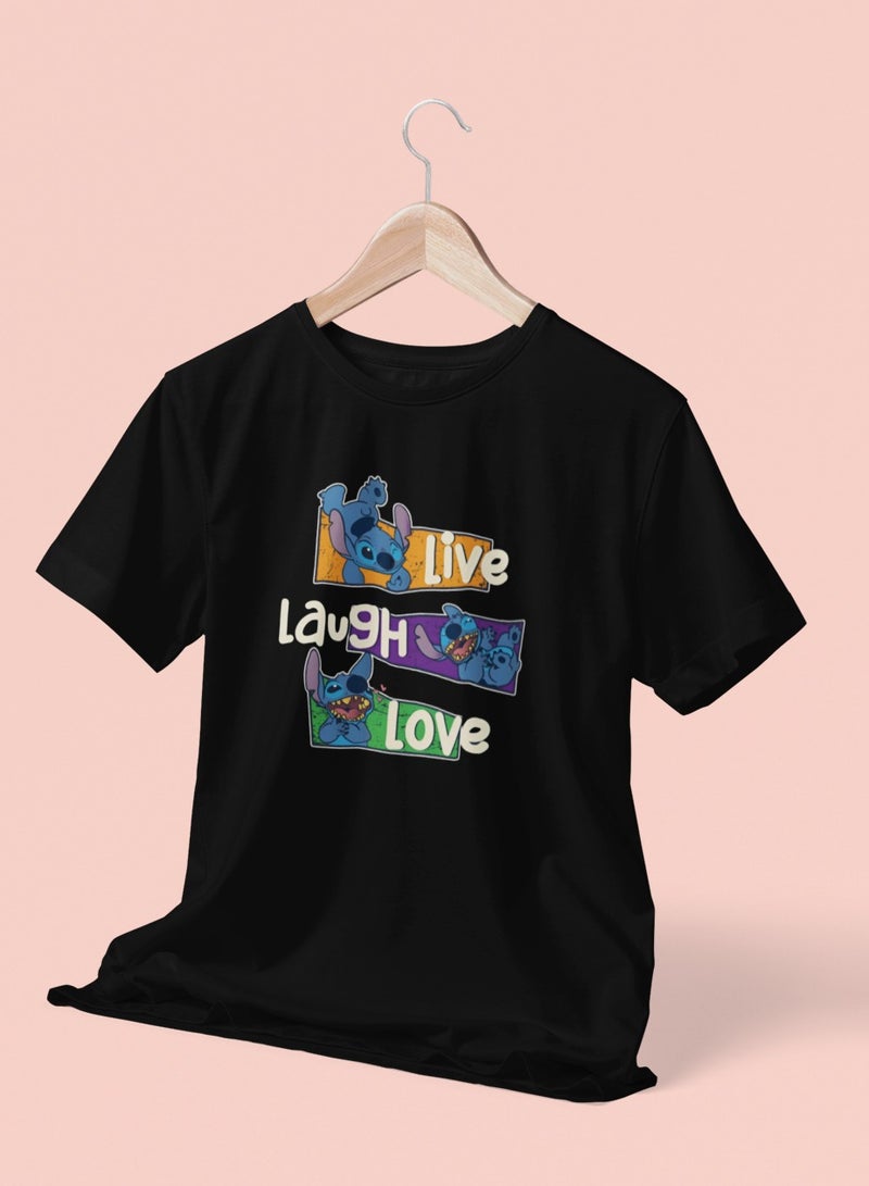 ZOOM LIVE, LAUGH, LOVE STITCH T-SHIRT DESIGN FOR KIDS