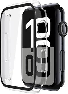 Pack of 2 Hard PC Protective Cases with Tempered Screen Protector for Apple Watch Series 10 (2024) 46 mm, Ultra Thin Anti-fall Scratch-Resistant Cover Protection for iWatch Matt Transparent