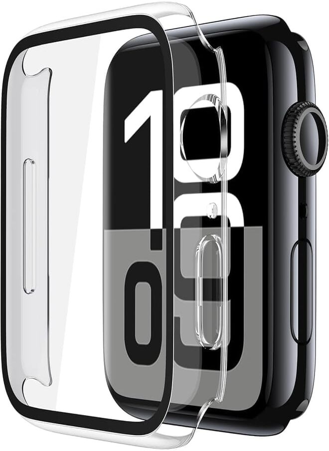 Generic - Pack of 2 Hard PC Protective Cases with Tempered Screen Protector for Apple Watch Series 10 (2024) 46 mm, Ultra Thin Anti-fall Scratch-Resistant Cover Protection for iWatch Matt Transparent - Image 1
