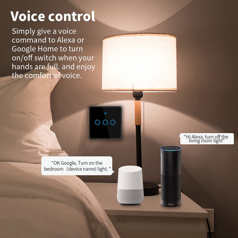 Tuya Smart Wifi Touch Switch – Glass Control Panel for Alexa Voice - Image 5