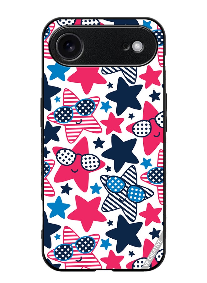 VR CREATIVE Protective Case Cover For Apple iPhone 17 Air Star Pattern Vector Design Multicolour