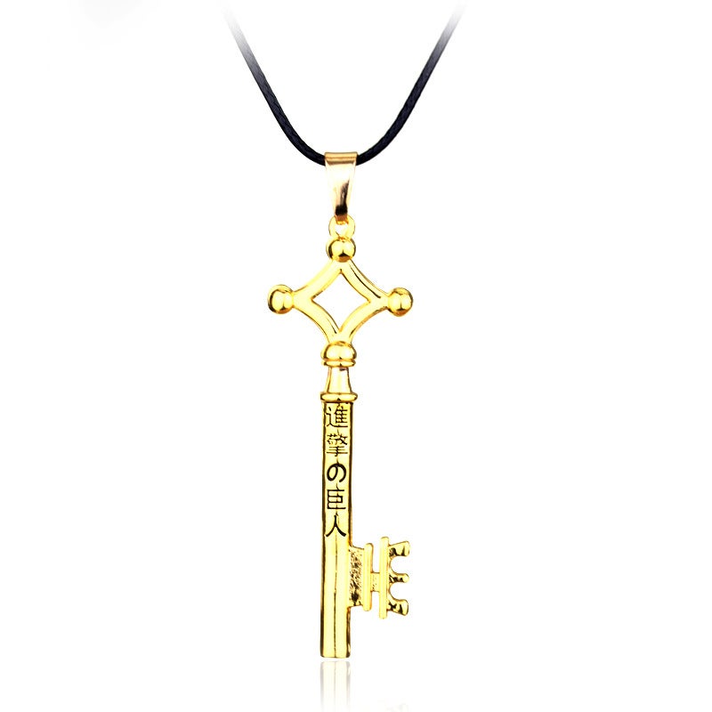 Attack on Titan Eren Key Pendant Necklace Sweater Chain - Image 3