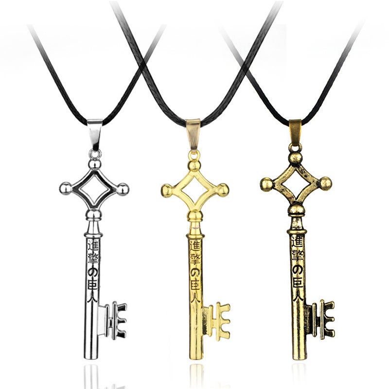 Attack on Titan Eren Key Pendant Necklace Sweater Chain - Image 1