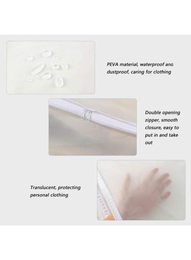 وانغبانغزي حاويات تخزين كبيرة تحت السرير مع غطاء بسحاب، منظم تخزين قابل للطي تحت السرير للملابس والبطانيات وأغطية السرير، تصميم من قماش PVEA مع مقابض، قطعتان (أسود، 80 * 60 * 25 سم) - Image 3