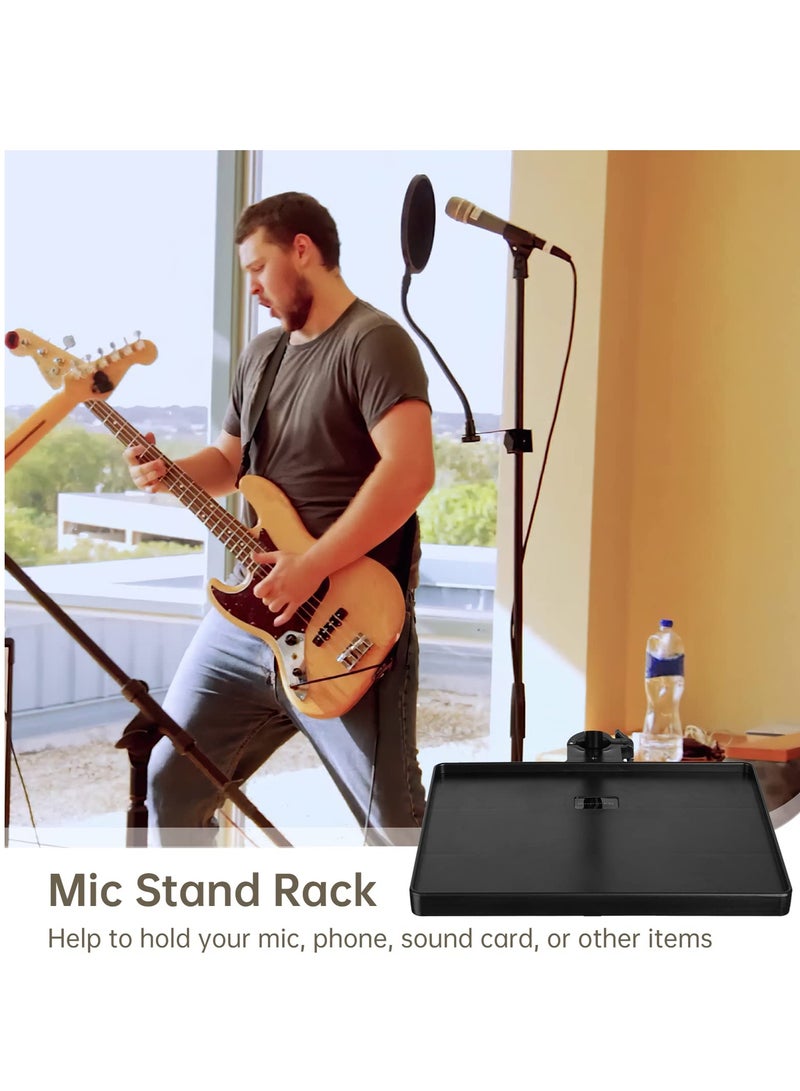 Excefore Microphone Stand Tray, 10.63 * 8.07’’ Large Universal Sound Card Tray, Large Universal Sound Card Tray, for Recording, Live Streaming, Stage Performance, Standard Tray - Image 5