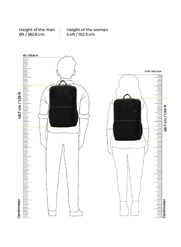 موكوبارا للتجارة ذ.م.م The Kaleido Backpack, Water-Resistant 15.6" Laptop Bag with Luggage Sleeve for Work, Travel, and Daily Use - Suitable for Men and Women