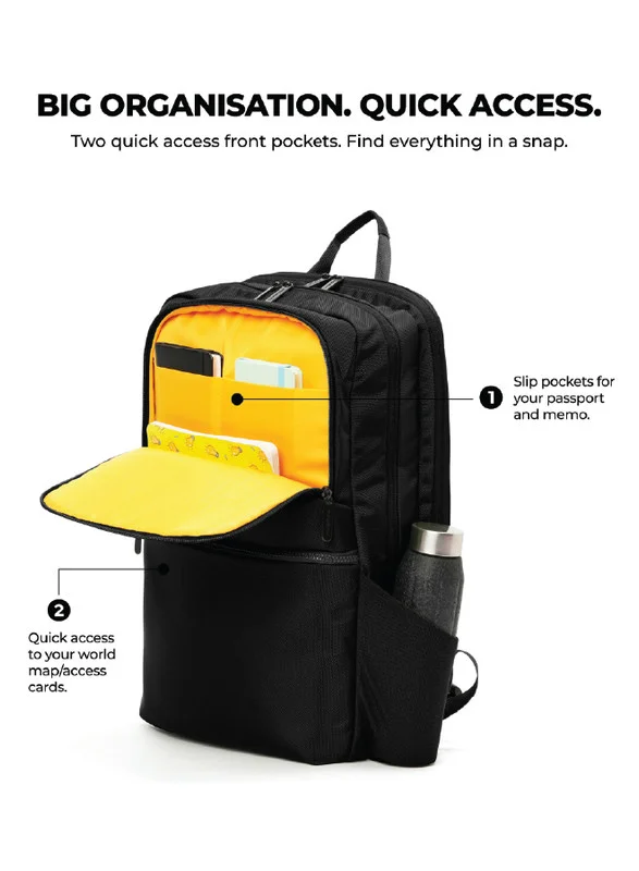 موكوبارا للتجارة ذ.م.م The Kaleido Backpack, Water-Resistant 15.6" Laptop Bag with Luggage Sleeve for Work, Travel, and Daily Use - Suitable for Men and Women