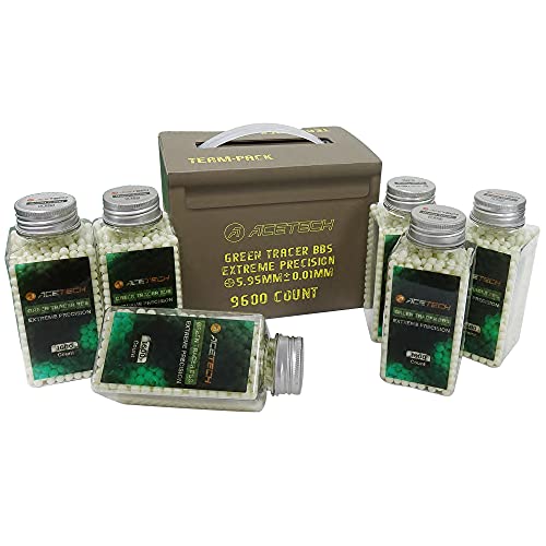ACETECH Airsoft Tracer BB 6mm 9600 Count High Precision Polished Design (0.20g, Green) - Image 5