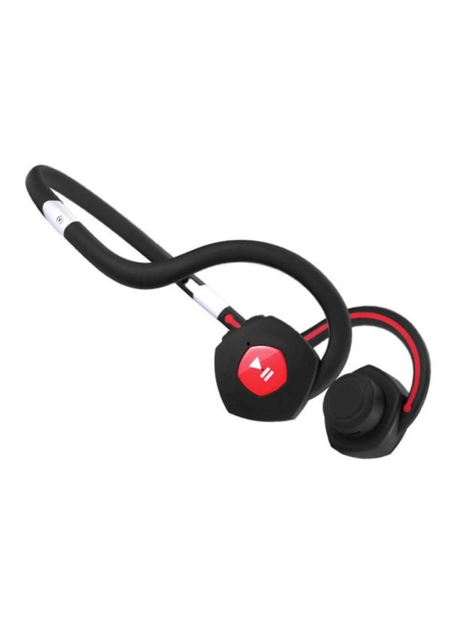 سماعة رأس لاسلكية بطوق للرقبة تعمل بتقنية التوصيل الصوتي عن طريق العظام أسود/أحمر - Image 1