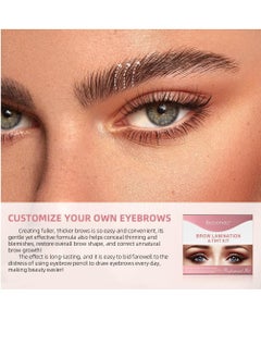ibcccndc Brow Lamination Tint Kit Professional DIY Eyebrow Lift Kit Black and Brown Color Fuller Thicker Brows for 6 Weeks Easy to Use Instant Brow Lift Perm at Home Eyebrow Lamination Set  - Image 4