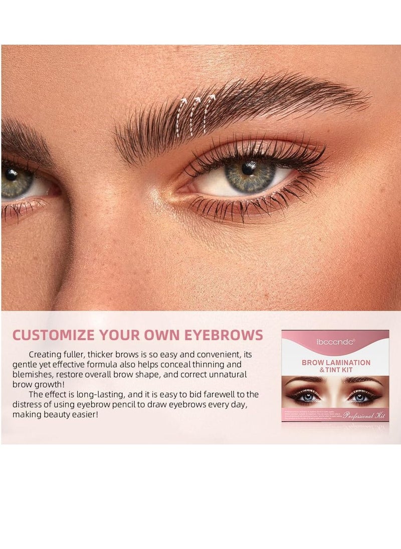 ibcccndc - Brow Lamination Tint Kit Professional DIY Eyebrow Lift Kit Black and Brown Color Fuller Thicker Brows for 6 Weeks Easy to Use Instant Brow Lift Perm at Home Eyebrow Lamination Set - Image 1