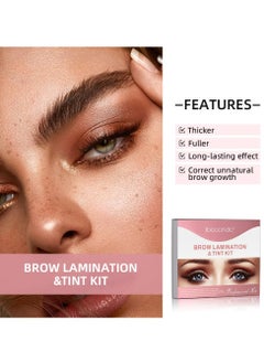 ibcccndc Brow Lamination Tint Kit Professional DIY Eyebrow Lift Kit Black and Brown Color Fuller Thicker Brows for 6 Weeks Easy to Use Instant Brow Lift Perm at Home Eyebrow Lamination Set  - Image 3