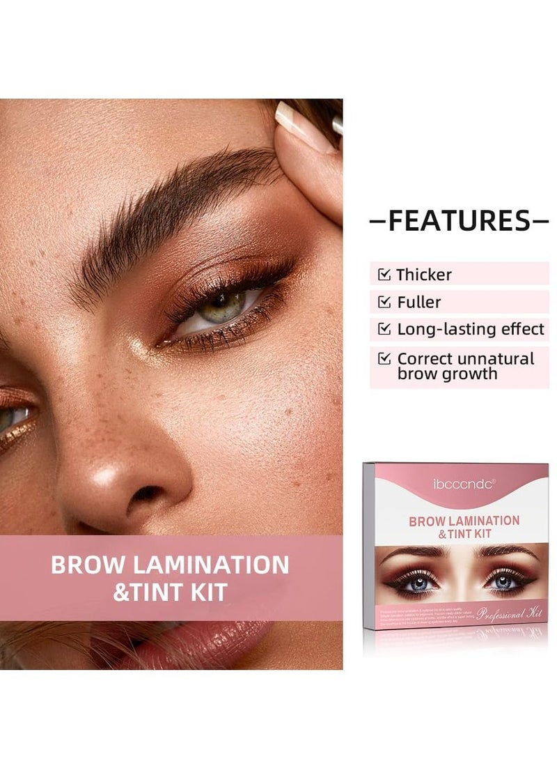 ibcccndc - Brow Lamination Tint Kit Professional DIY Eyebrow Lift Kit Black and Brown Color Fuller Thicker Brows for 6 Weeks Easy to Use Instant Brow Lift Perm at Home Eyebrow Lamination Set - Image 1
