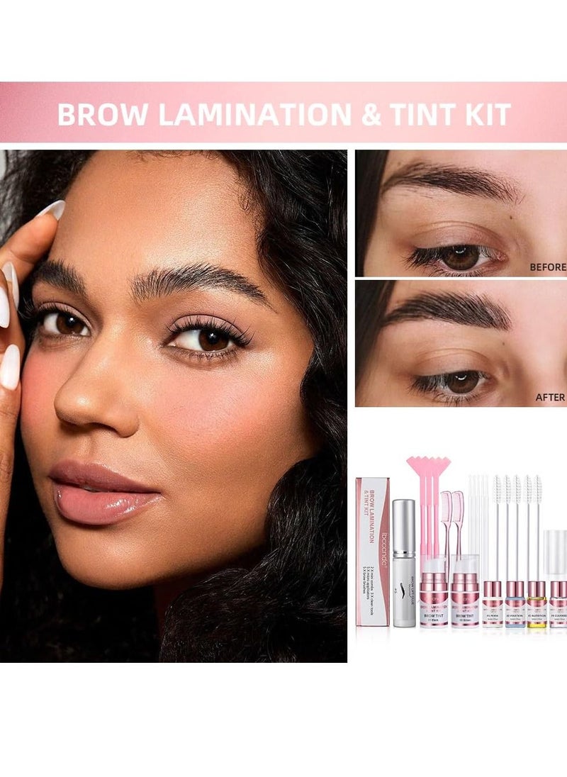 ibcccndc - Brow Lamination Tint Kit Professional DIY Eyebrow Lift Kit Black and Brown Color Fuller Thicker Brows for 6 Weeks Easy to Use Instant Brow Lift Perm at Home Eyebrow Lamination Set - Image 1