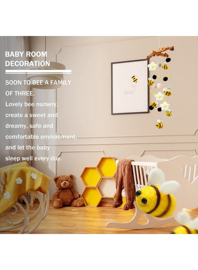 Moukeren Felt Bees For Crafts And Crocheted Spring Flowers Set Wool Bee Decorations Plush Knitted Flowers For Diy Craft Decoration Party Favors (36 Pcs)  - Image 5