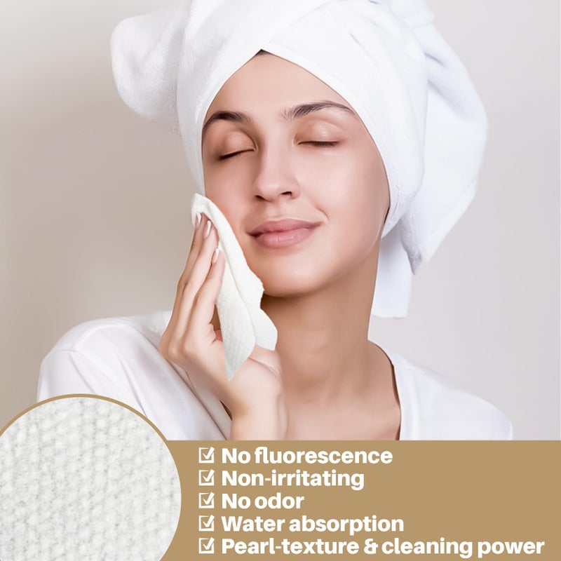 RAQEHO 100 Compressed Towel Tablets - Disposable Face Washcloths Fast Drying Lightweight for Adult Camping Hiking Facial Mini Makeup Wipe Coin Tissues Travel Hotel Cleaning Supplies - Image 4