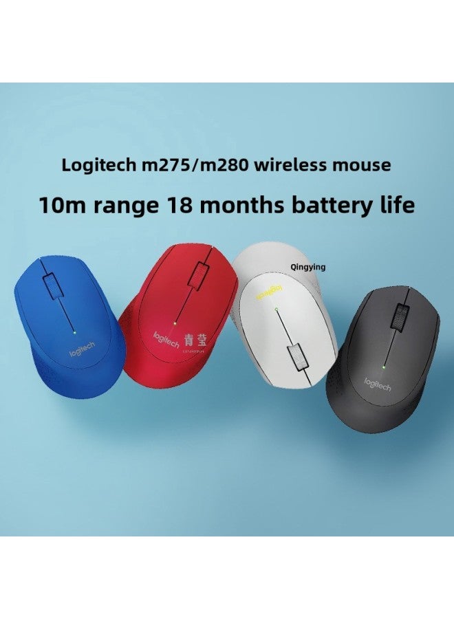 Durable Receiver 275 Connection Office M280 Battery Wireless USB Mouse Portable Gaming Home Computer-Specification:M275 Gray + Leather Mouse Pad White * Qingying Official Standard  - Image 2
