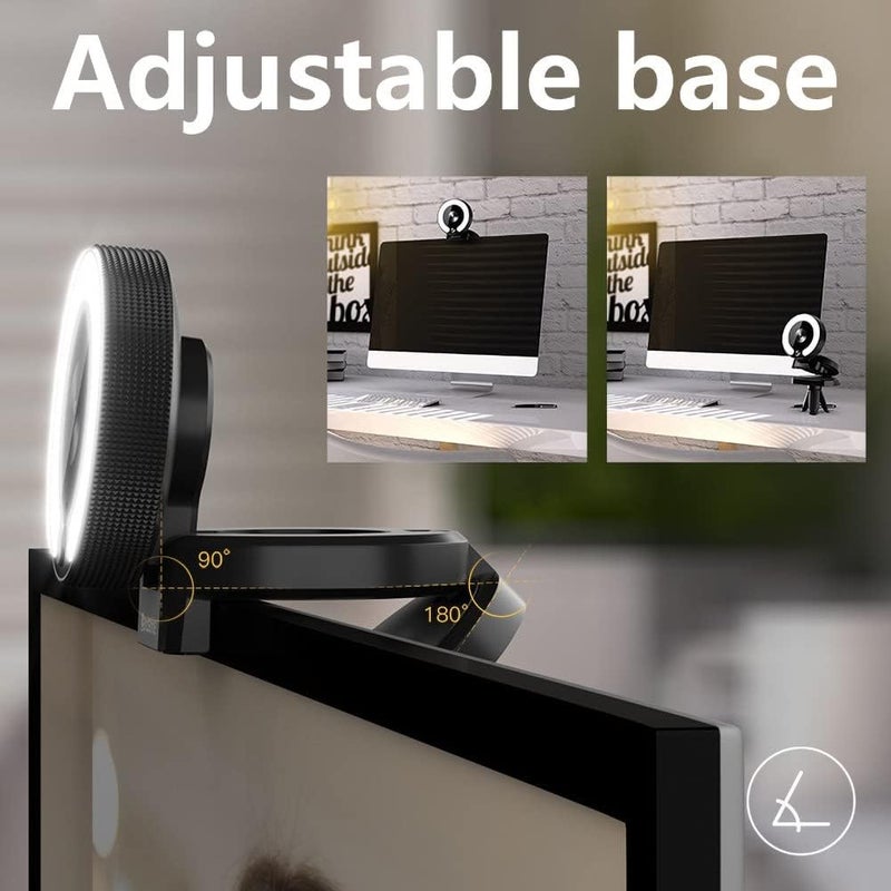 woobles Webcams Built in Ring Light Streaming Web Camera PC Fill Light HD 1080P - Image 5