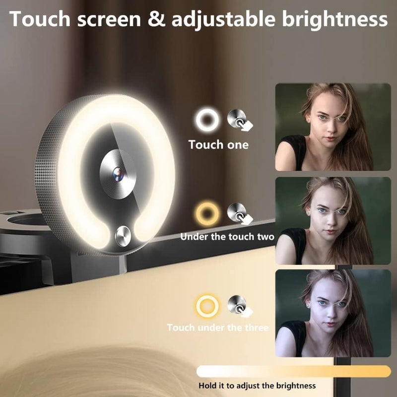 woobles Webcams Built in Ring Light Streaming Web Camera PC Fill Light HD 1080P - Image 2