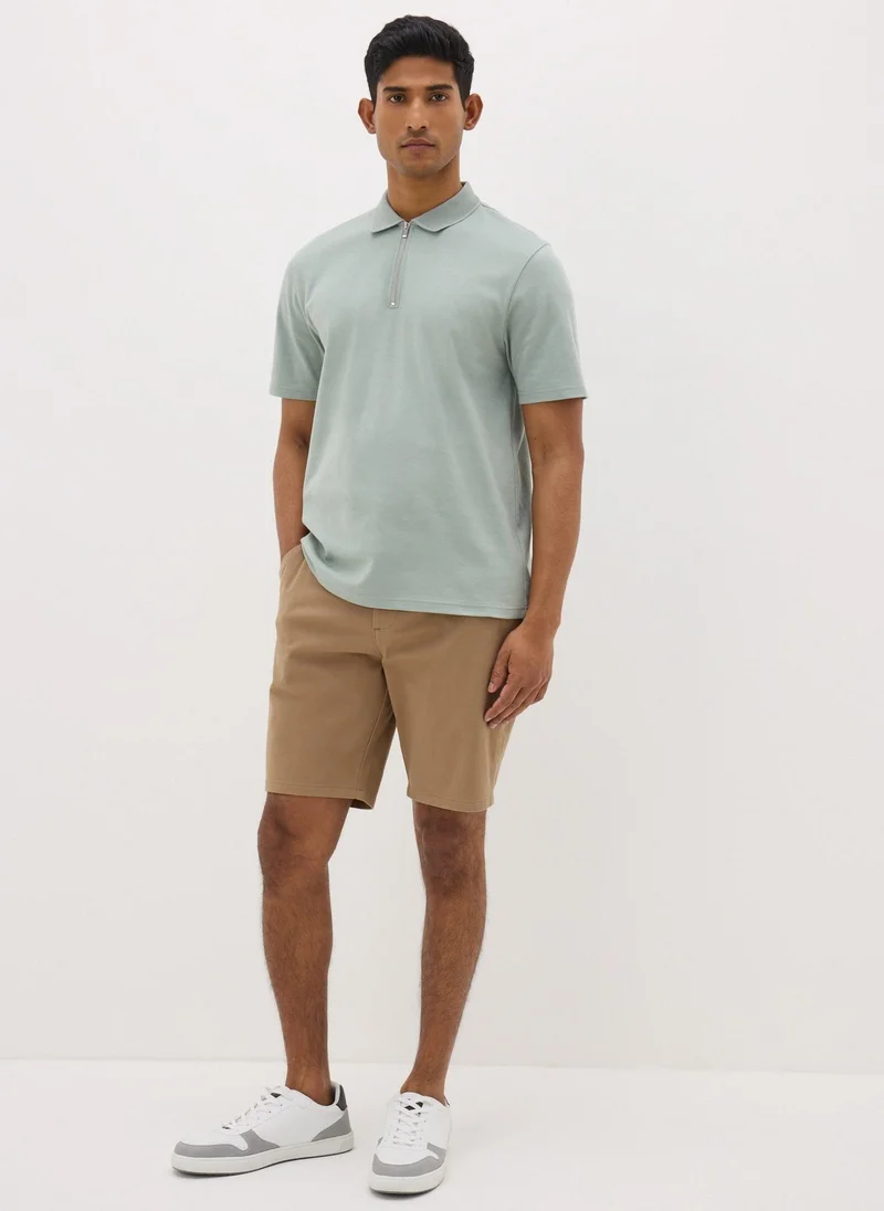 Matalan Dark Stone Slim Fit Chino Shorts