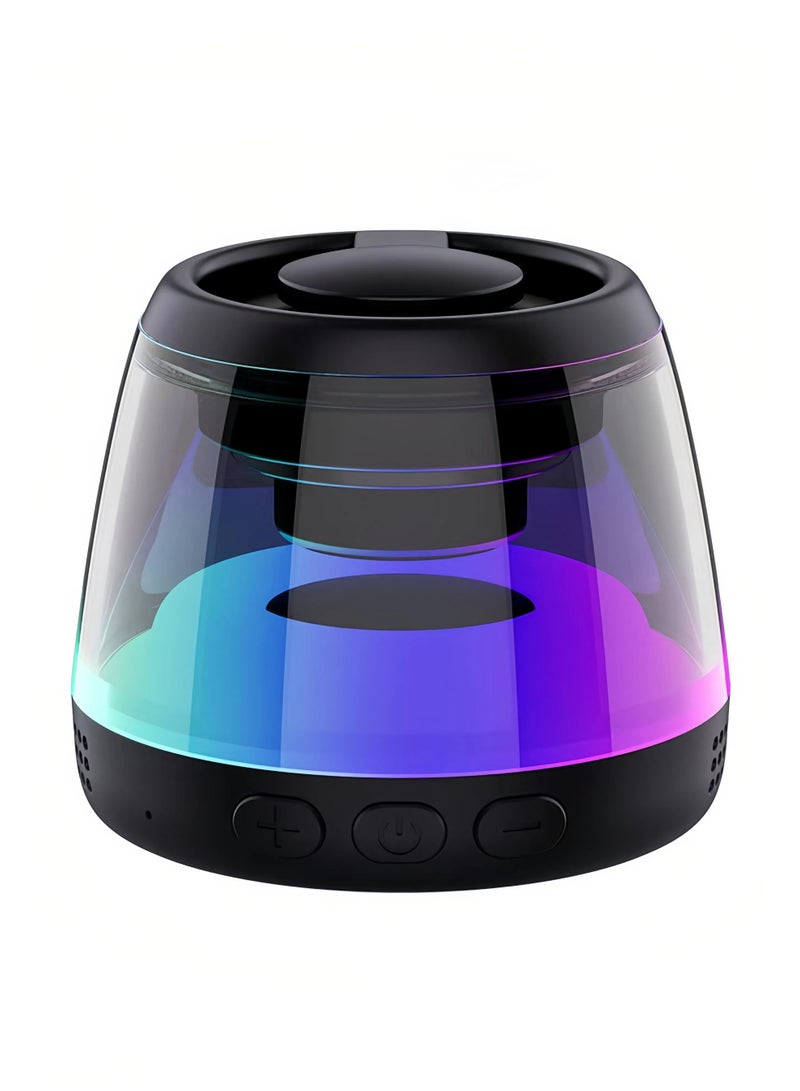 Portable Mini Bluetooth Stereo Speaker with Magnet and LED RGB Lights, Small Magnetic Wireless Stereo Pairing Speaker, Gaming Home Audio Outdoor Sports Camping - Image 2