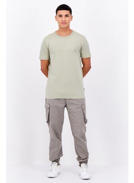 French Connection Men Crew Neck Short Sleeve Brand Logo T-Shirt, Sage  - Image 4
