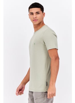 French Connection Men Crew Neck Short Sleeve Brand Logo T-Shirt, Sage  - Image 2