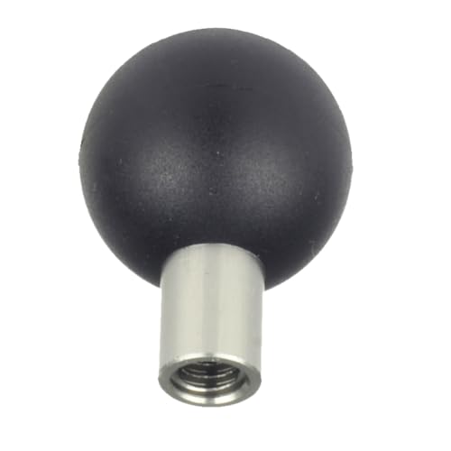 DEKEENSTAR Universal 1 Inch Ball Adapter with 1/4'-20 Female Thread Hole, B Size 1" Ball, Compatible with RAM Mounts, Black, Stainless Steel & TPU Frame, Handlebar Mount - Image 1