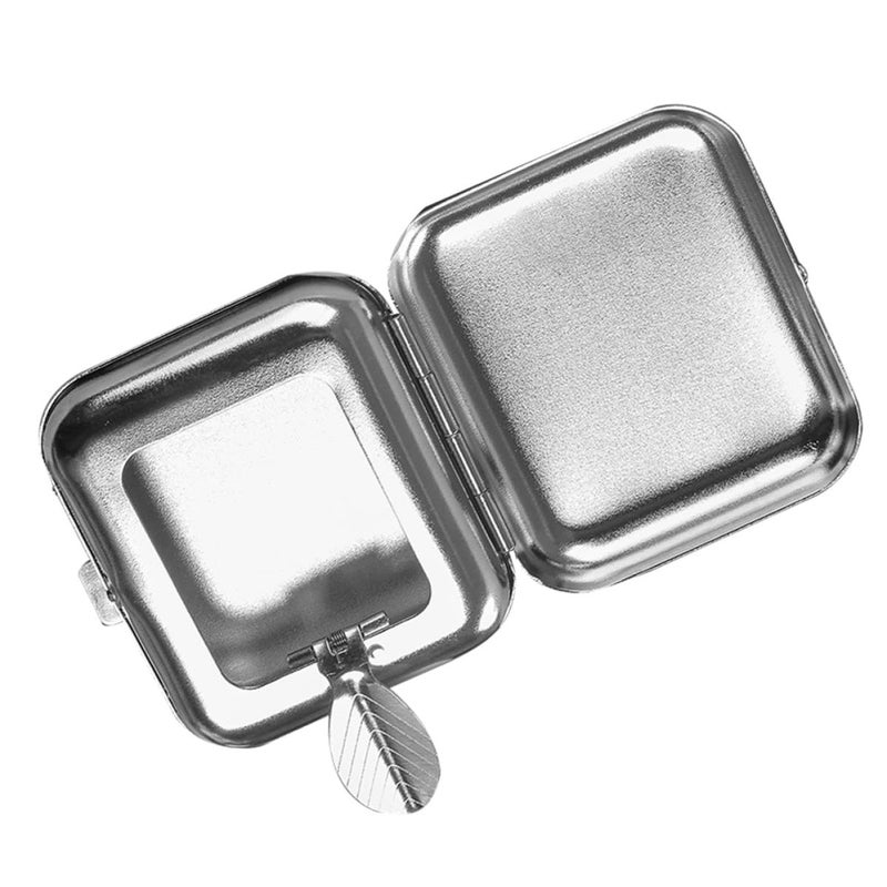 Portable Mini Metal Ashtray with Lid Smokeless for Car Outdoor Travel Pocket Sized - Image 2