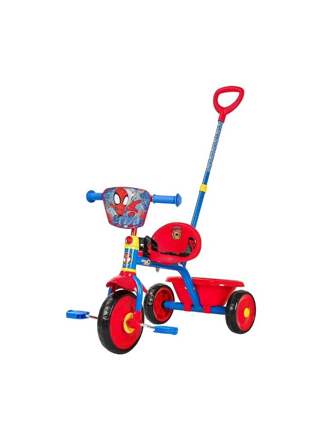 Spartan دراجة ثلاثية العجلات سبارتان مارفل سبايدر مان مع ذراع دفع - Image 3