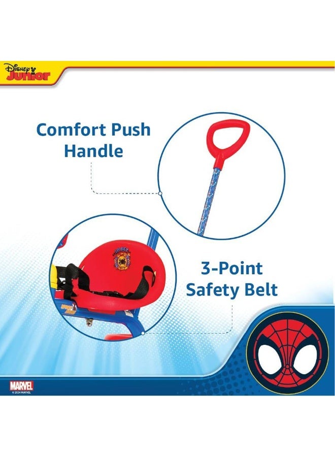 Spartan دراجة ثلاثية العجلات سبارتان مارفل سبايدر مان مع ذراع دفع - Image 1