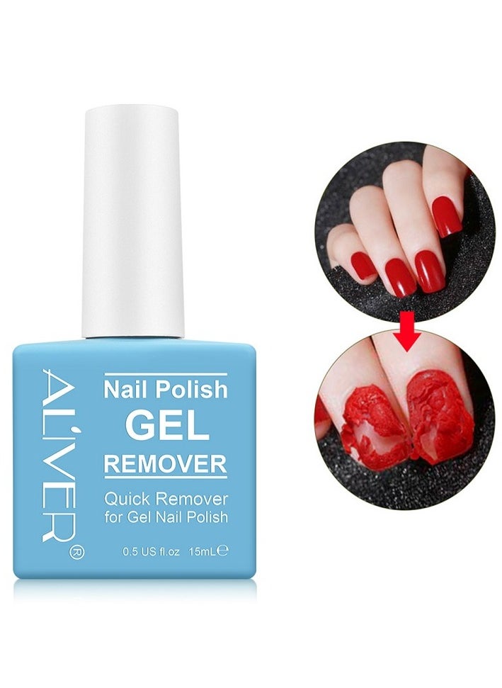 Magic Nail Polish Gel  Remover, Easily & Quickly Soaking or Wrapping Professional Nail Polish Remover 15ml