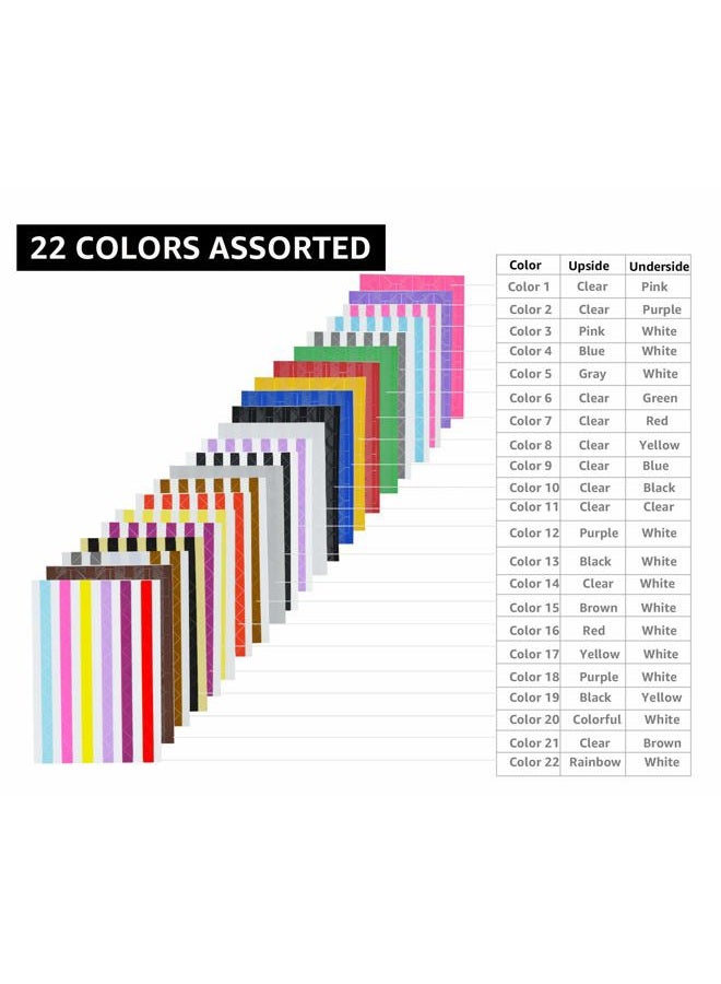 VIPbuy 22 Sheets (2244 Count) Photo Mounting Corner Stickers Self Adhesive for Scrapbooking Photo Album Diary DIY Craft, 22 Colors Assorted - Image 2