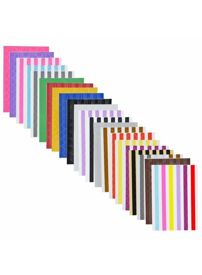 VIPbuy 22 Sheets (2244 Count) Photo Mounting Corner Stickers Self Adhesive for Scrapbooking Photo Album Diary DIY Craft, 22 Colors Assorted - Image 5