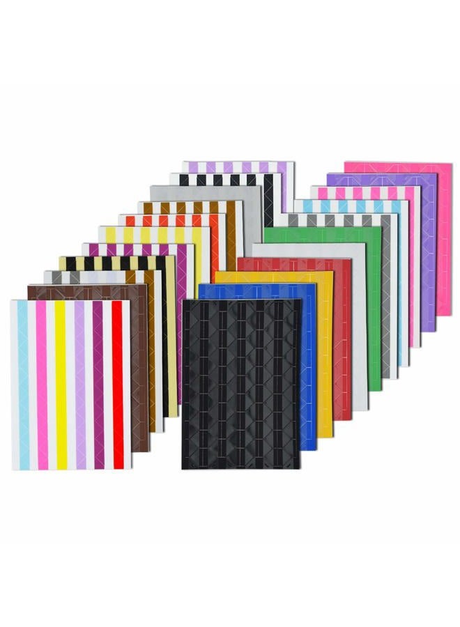 VIPbuy 22 Sheets (2244 Count) Photo Mounting Corner Stickers Self Adhesive for Scrapbooking Photo Album Diary DIY Craft, 22 Colors Assorted - Image 1