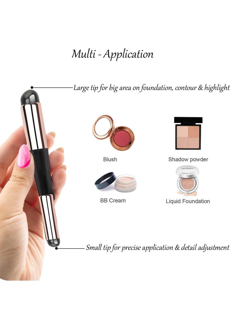 Bling Toman Bling Toman Dual-Ended Silicone Makeup Blender Tool, Multi-purpose Jelly Makeup Applicator for Foundation, Blush, Concealer, Contour, Eyes, Lips and Nail (Big Silicone Head)  - Image 2