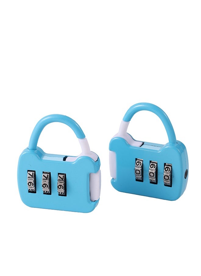 LAWAZIM Travel lock - Blue 2 Piece | Digit Combination Padlocks with a Hardened Steel Shackle - Travel Locks for Suitcases & Baggage  - Image 3