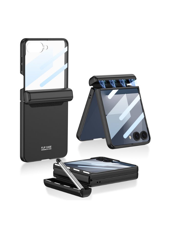 Case for Samsung Galaxy Z Flip 7 Cover  with S Pen, S Pen Holder, with Magnetic Hinge Protection, Screen Protector - Image 1