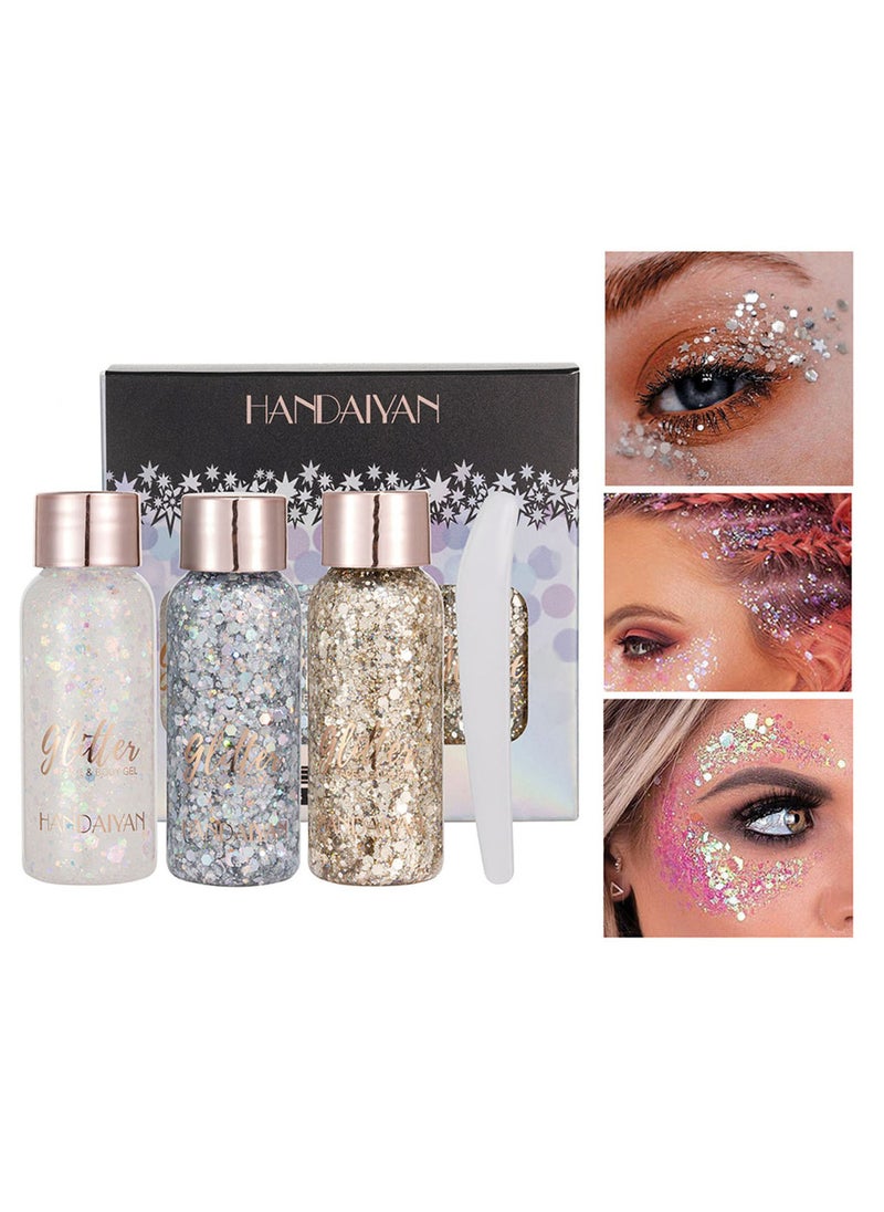 Handaiyan 3 Piece Face & Body Gel Teras Glitter Body Gel A  - Image 1