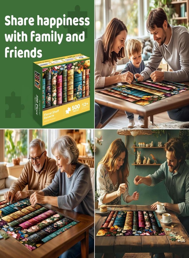 EIYRURU 500 Piece Jigsaw Puzzle for Adults, Plant Floral Jigsaw Puzzles 500 Pieces, Vintage Books Wildflower Pages Puzzles for Adults 500 Pieces, Challenging Perfect for Game Nights, 20.5 X 15 in - Image 5