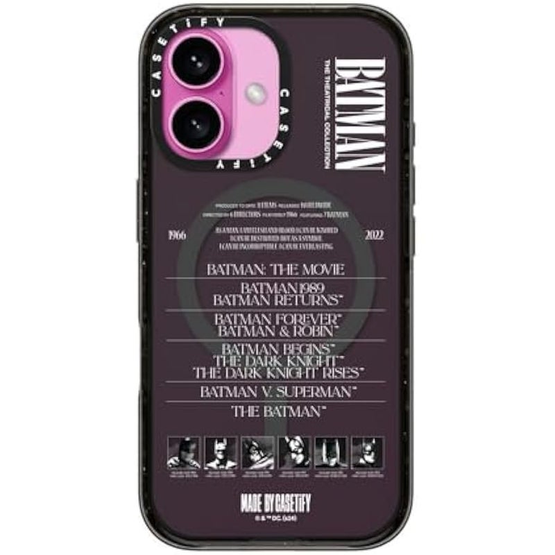 Casetify Impact iPhone 16 Case 【Batman Co-Lab / 4X Military Grade Drop Tested / 8.2ft Drop Protection/Compatible with Magsafe】 - A Hero Can be Anyone - Clear Black - Image 2