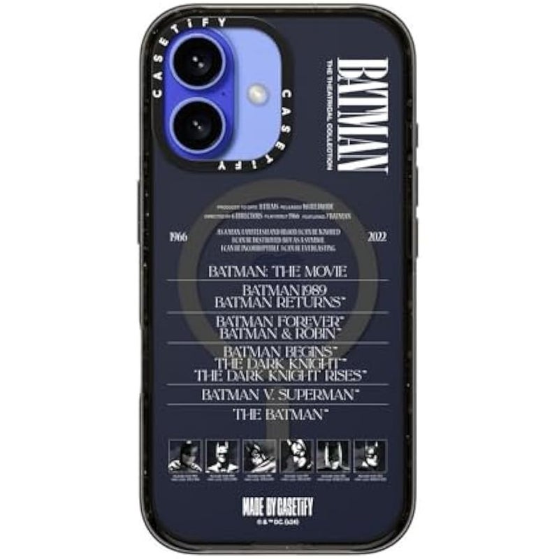 Casetify Impact iPhone 16 Case 【Batman Co-Lab / 4X Military Grade Drop Tested / 8.2ft Drop Protection/Compatible with Magsafe】 - A Hero Can be Anyone - Clear Black - Image 3