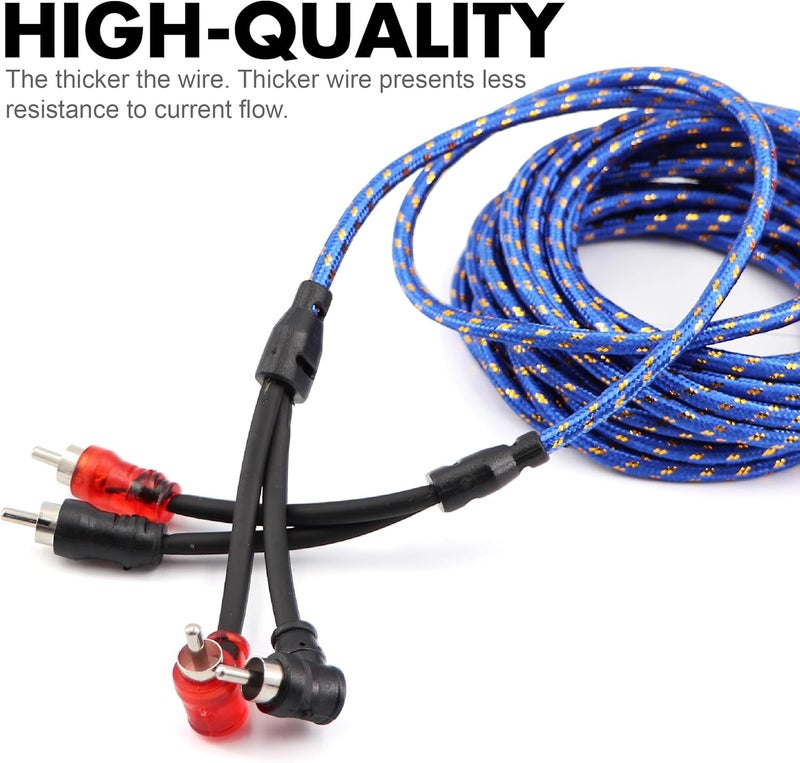 Taxutor True 0 Gauge CCA Amplifier Wiring Kit 3000W Complete - 1/0 AWG Car Audio Power Cable with Fuse Holder & RCA - Image 4