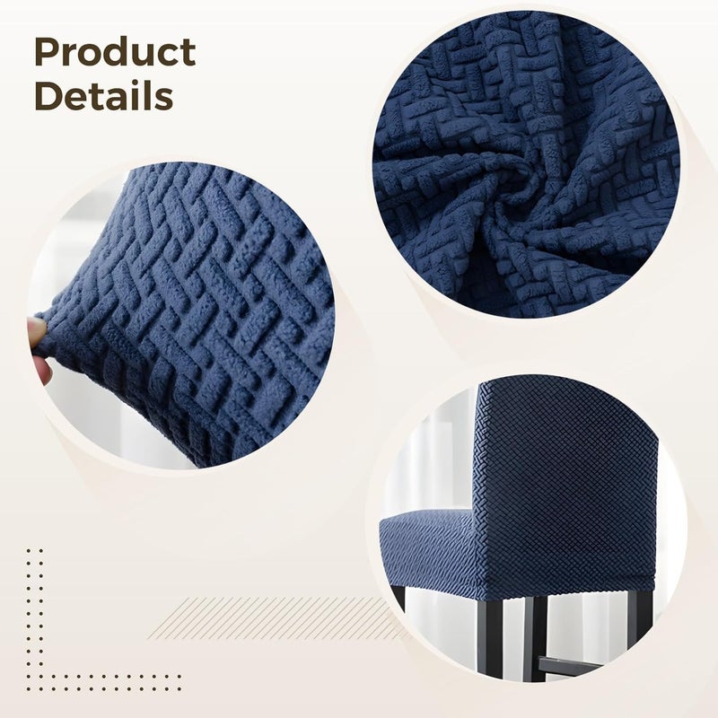 Stretch Waterproof Bar Stool Cover, Removable Chair Protector, Elastic Fit, Machine Washable - Image 2
