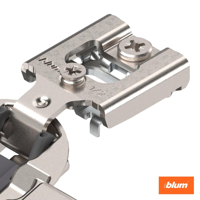 Blum Compact BLUMOTION Hinge (10 Kits), 1/2" Overlay, 105Â° Opening Angle, Steel, Integrated Soft-Close Hinges for Face Frame Cabinets - Image 5
