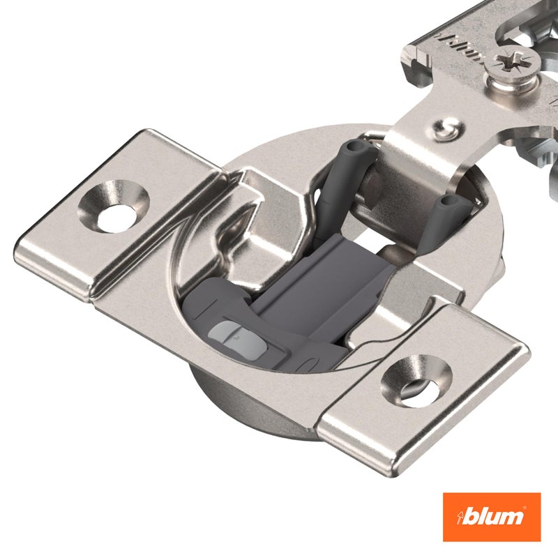 Blum Compact BLUMOTION Hinge (10 Kits), 1/2" Overlay, 105Â° Opening Angle, Steel, Integrated Soft-Close Hinges for Face Frame Cabinets - Image 4