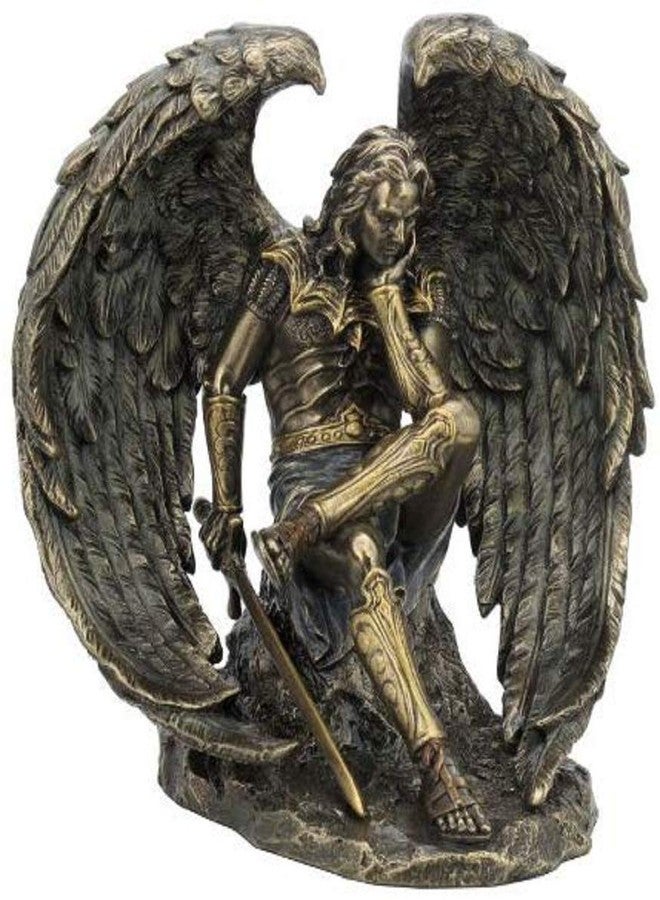 US 6.5" Cold Cast Bronze Color Lucifer The Fallen Angel Figurine Statue - Image 1