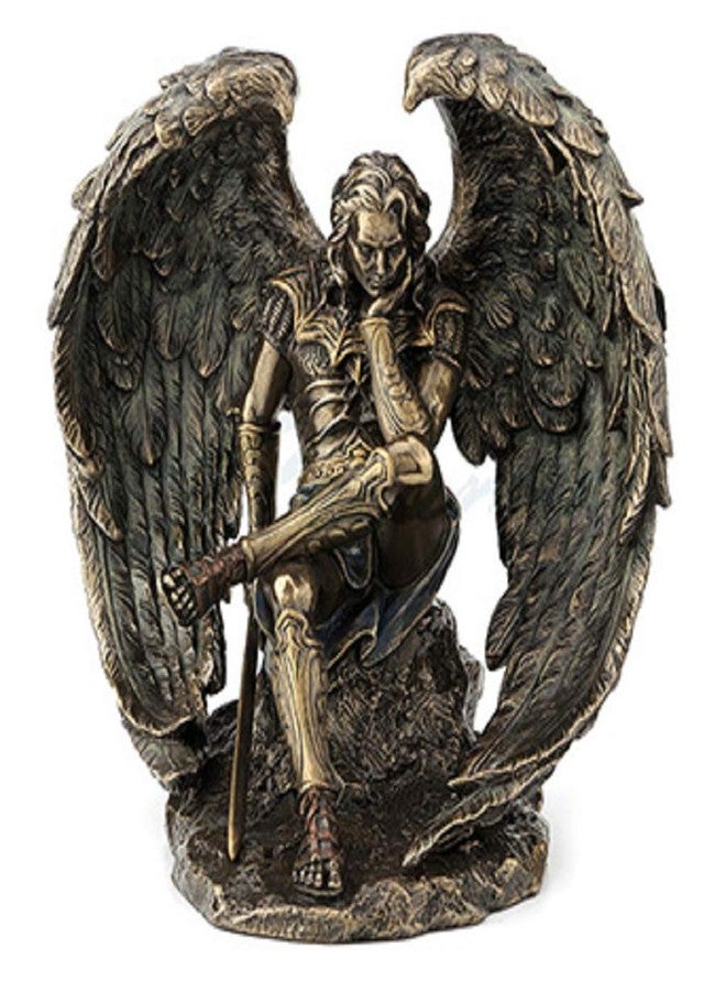 US 6.5" Cold Cast Bronze Color Lucifer The Fallen Angel Figurine Statue - Image 2